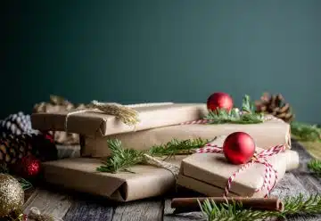 gift boxes on table