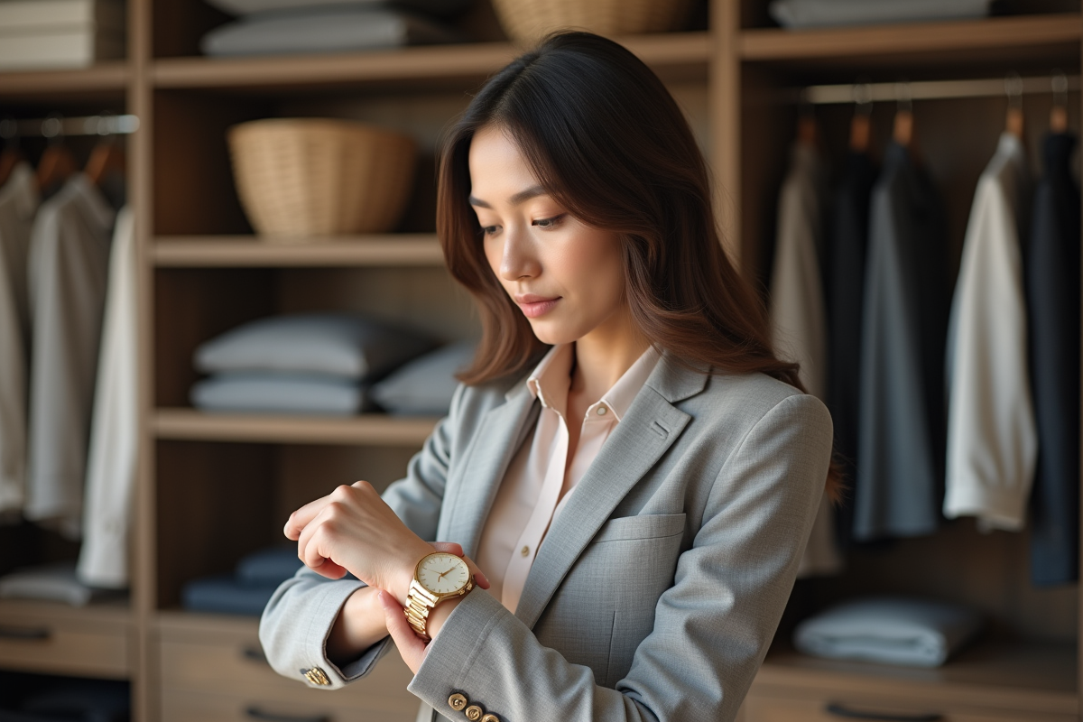 Jeune femme vérifiant l